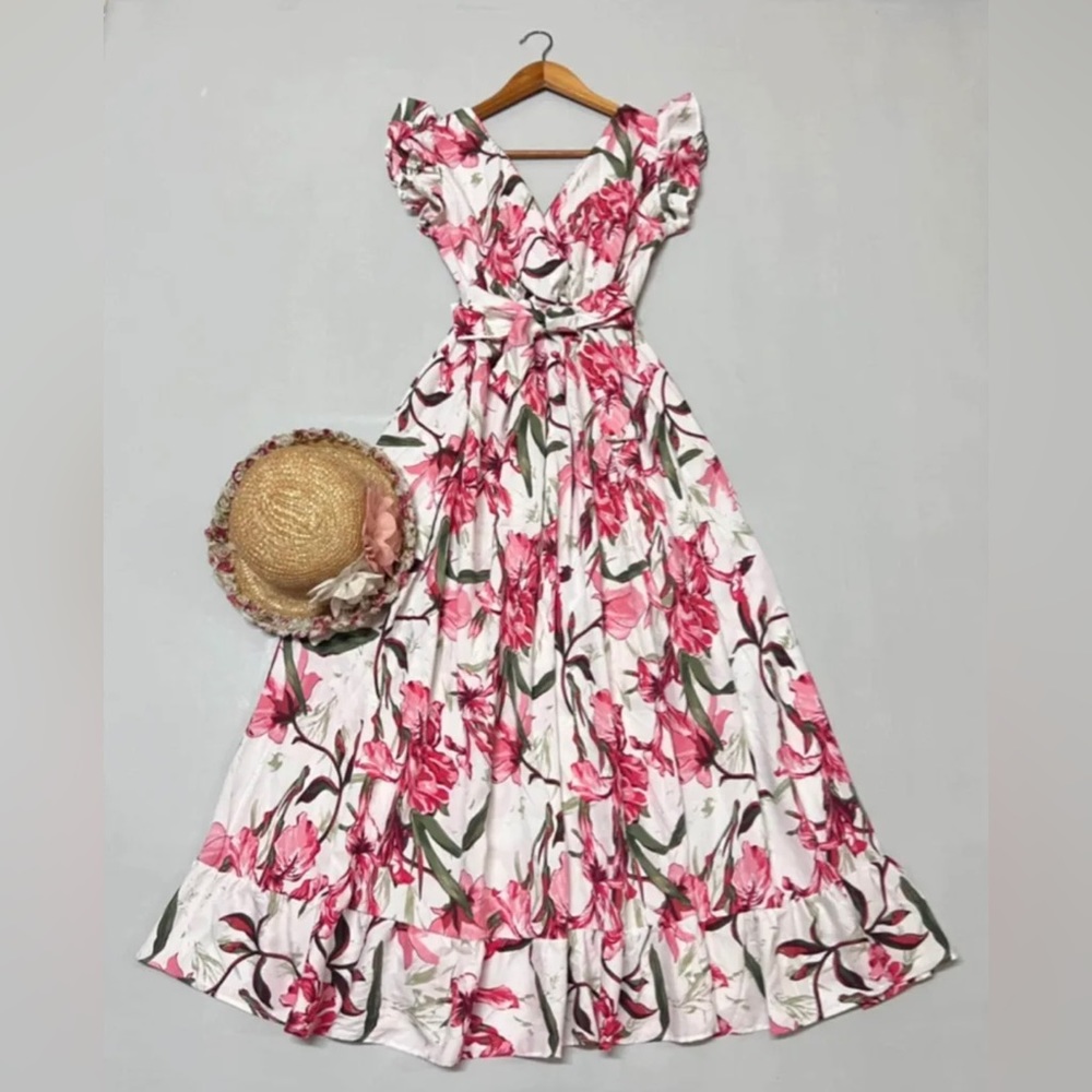 Pink Floral Dress